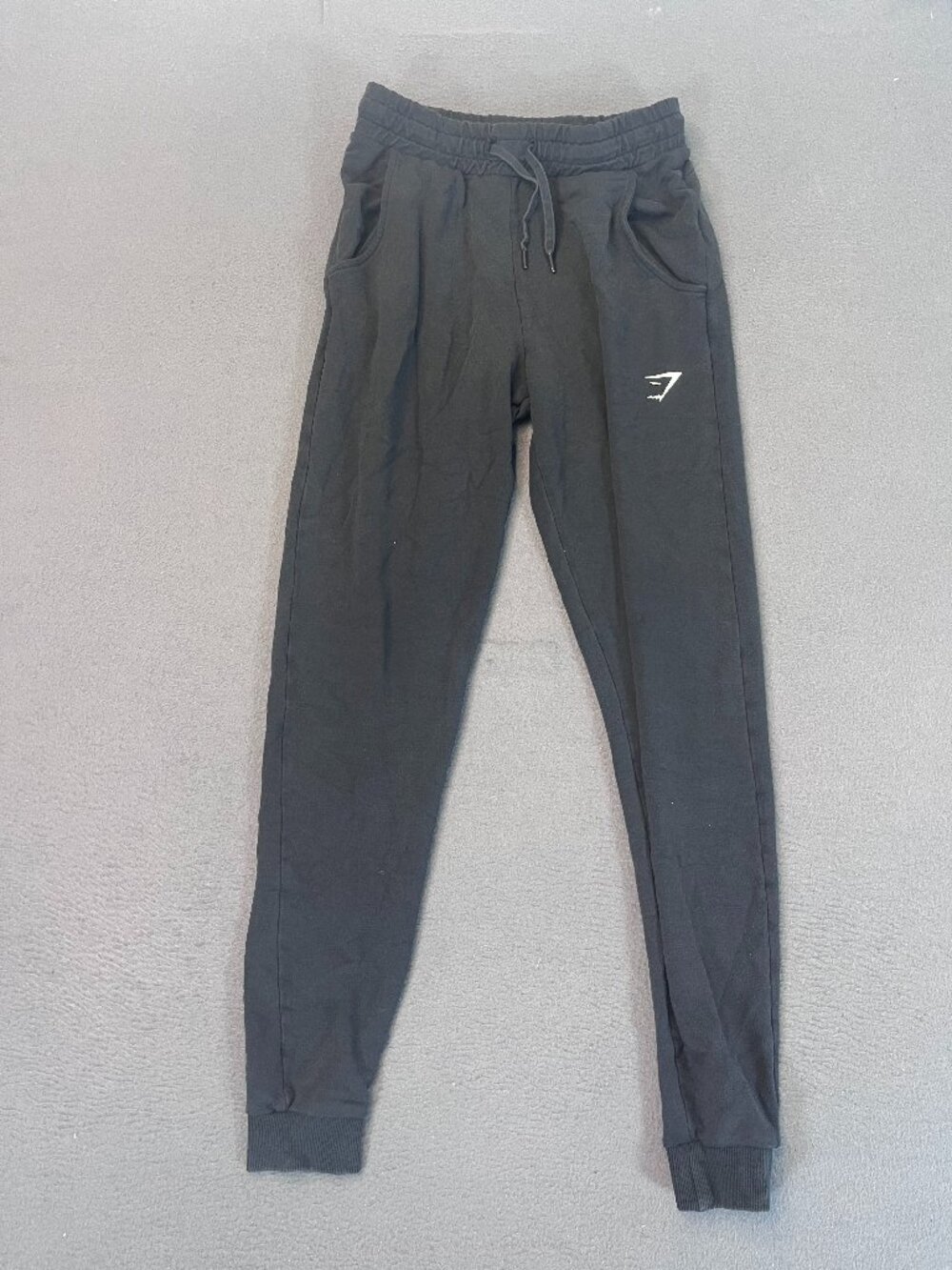 Gymshark Black Training Fleece Joggers Women's Size Small Unisex Athletic Draws